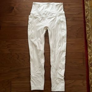 Lulu Lemon Fast and Free White Leggings